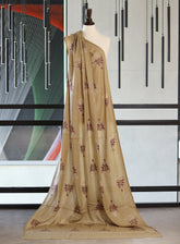 Royal Fashion Embroidered Woolen Shawls - RF24SH A6A22-B12 Dark Fawn & Brown