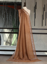 Royal Fashion Embroidered Woolen Shawls - RF24SH A6A22-B12 Light Brown & Purple