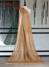 Royal Fashion Embroidered Woolen Shawls - RF24SH A6A22-B12 Peach