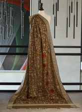 Royal Fashion Embroidered Woolen Shawls - RF24SH A6JB-01 Mehindi Green