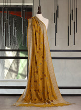 Royal Fashion Embroidered Woolen Shawls - RF24SH A6JB-01 Mustard