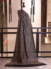 Royal Fashion Embroidered Woolen Shawls - RF25SH 0166A100 Black