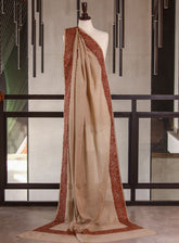 Royal Fashion Embroidered Woolen Shawls - RF25SH 0176C004 Beige