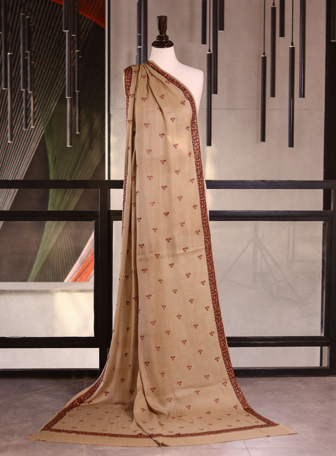 Royal Fashion Embroidered Woolen Shawls - RF25SH 1624-4B06-2 Royal Fashion Embroidered Woolen Shawls - RF25SH 1624-4B06-2