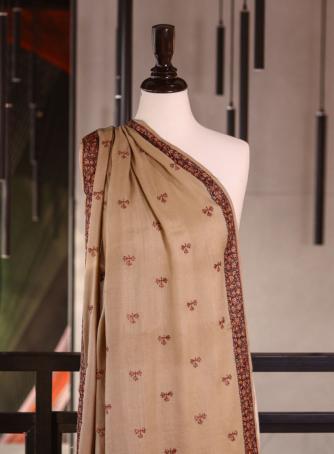 Royal Fashion Embroidered Woolen Shawls - RF25SH 1624-4B06-2 Royal Fashion Embroidered Woolen Shawls - RF25SH 1624-4B06-2