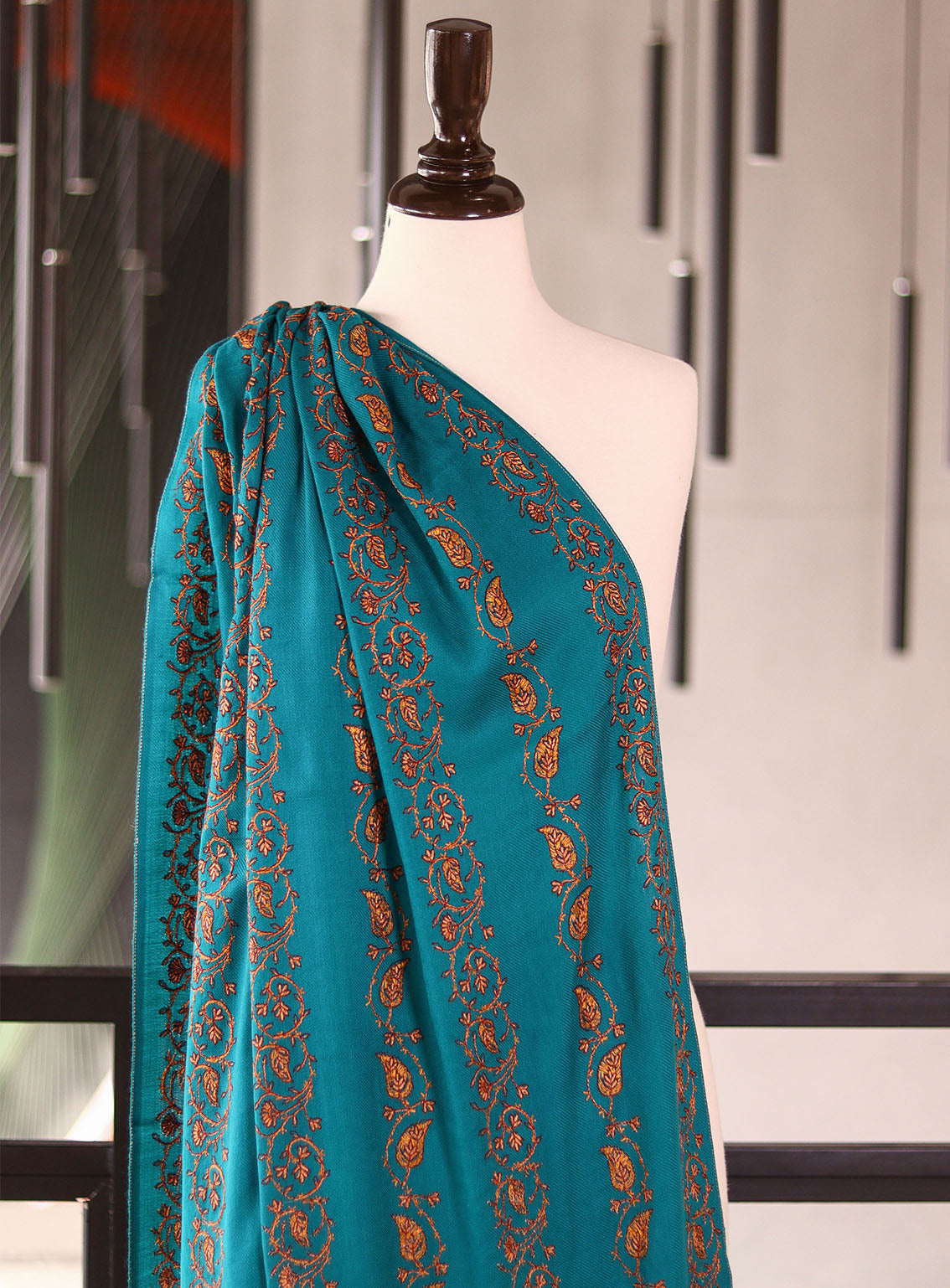 Royal Fashion Embroidered Woolen Shawls - RF25SH I623-BJ01 Royal Fashion Embroidered Woolen Shawls - RF25SH I623-BJ01