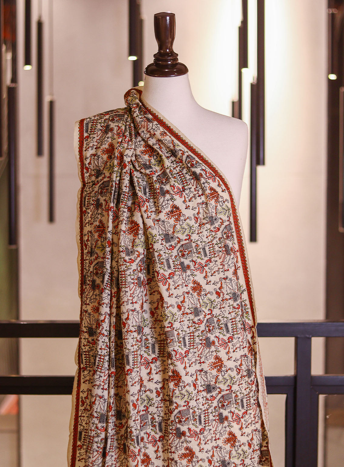 Royal Fashion Embroidered Woolen Shawls - RF25SH I623-J01 Light Fawn & Multi Royal Fashion Embroidered Woolen Shawls - RF25SH I623-J01 Light Fawn & Multi