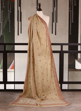 Royal Fashion Embroidered Woolen Shawls - RF25SH I624-4B01 Light Beige