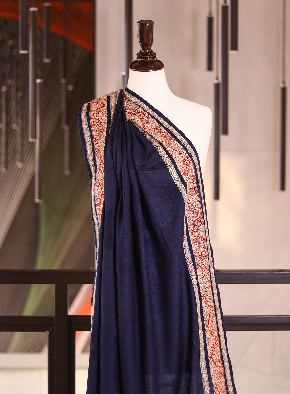 Royal Fashion Embroidered Woolen Shawls - RF25SH I624-B11-1 Royal Fashion Embroidered Woolen Shawls - RF25SH I624-B11-1