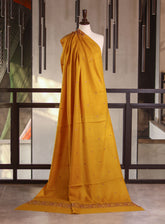 Royal Fashion Embroidered Woolen Shawls - RF25SH I624-P04 Yellow