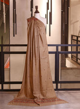 Royal Fashion Embroidered Woolen Shawls - RF25SH I624-P06 Light Brown