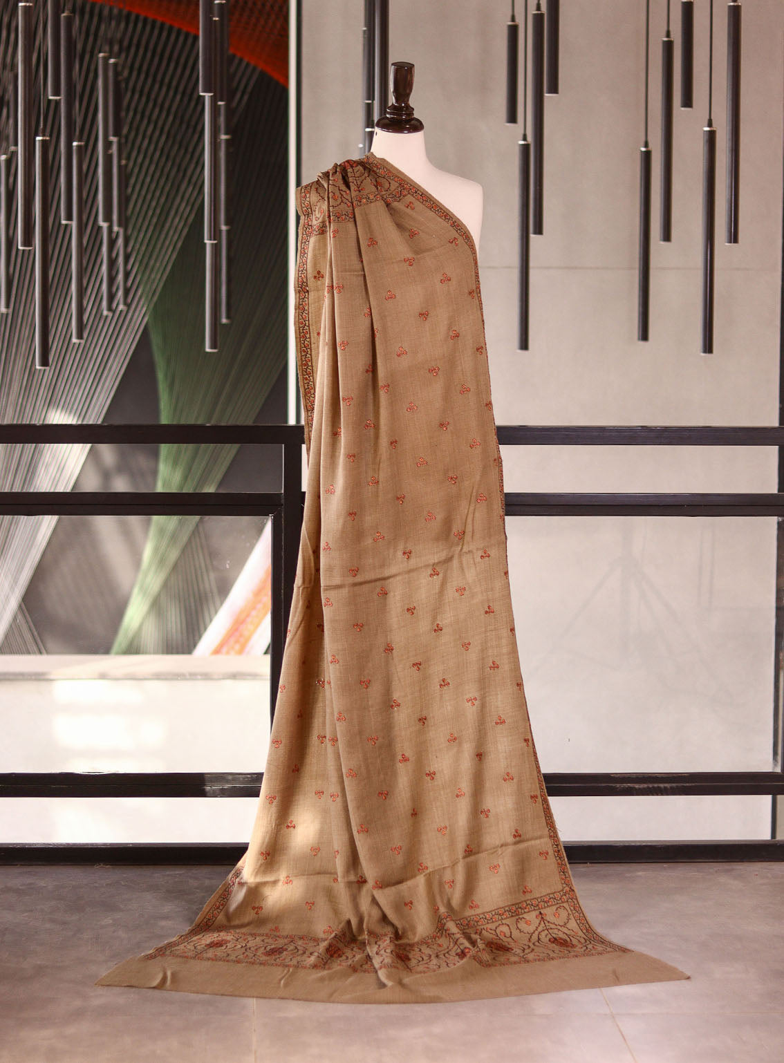 Royal Fashion Embroidered Woolen Shawls - RF25SH I624-PB01-2 Royal Fashion Embroidered Woolen Shawls - RF25SH I624-PB01-2
