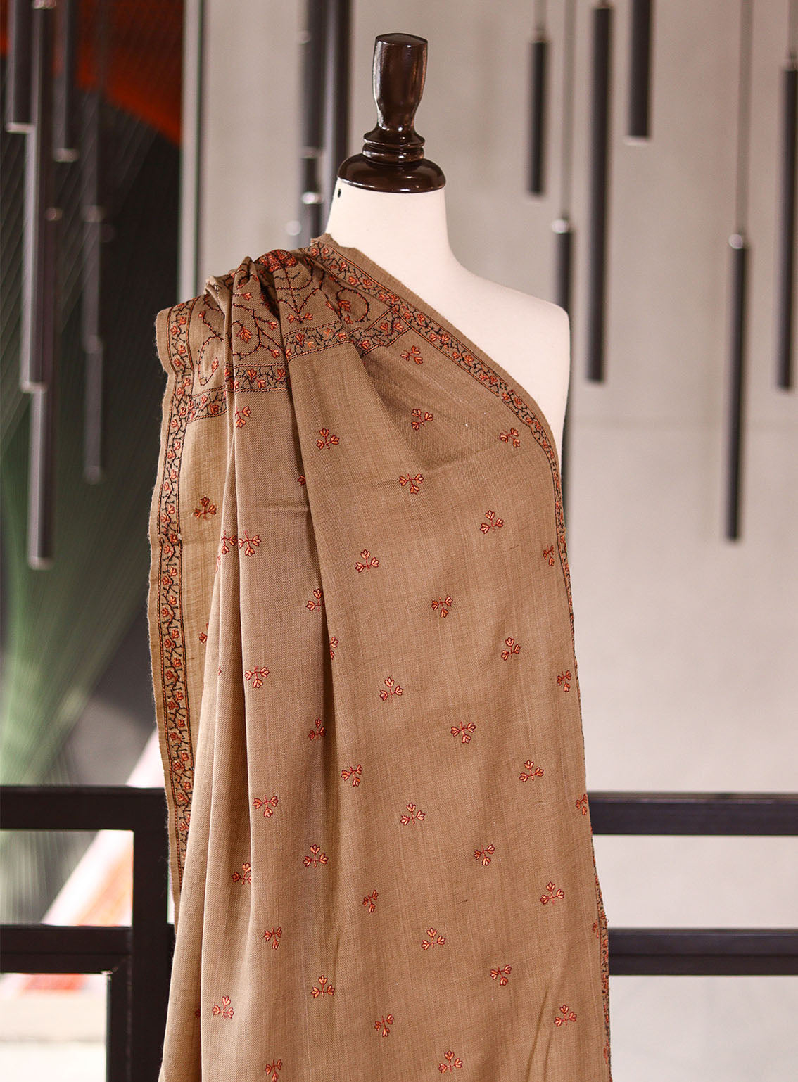 Royal Fashion Embroidered Woolen Shawls - RF25SH I624-PB01-2 Royal Fashion Embroidered Woolen Shawls - RF25SH I624-PB01-2