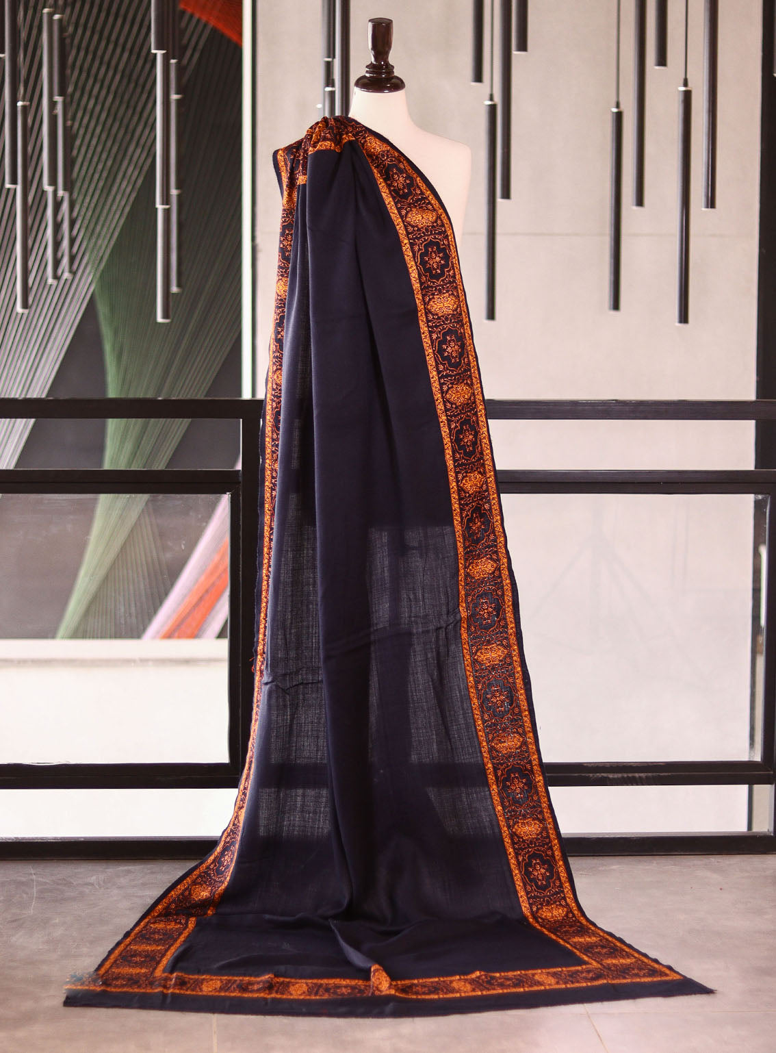 Royal Fashion Embroidered Woolen Shawls - RF25SH I625-4XB01-1 Royal Fashion Embroidered Woolen Shawls - RF25SH I625-4XB01-1