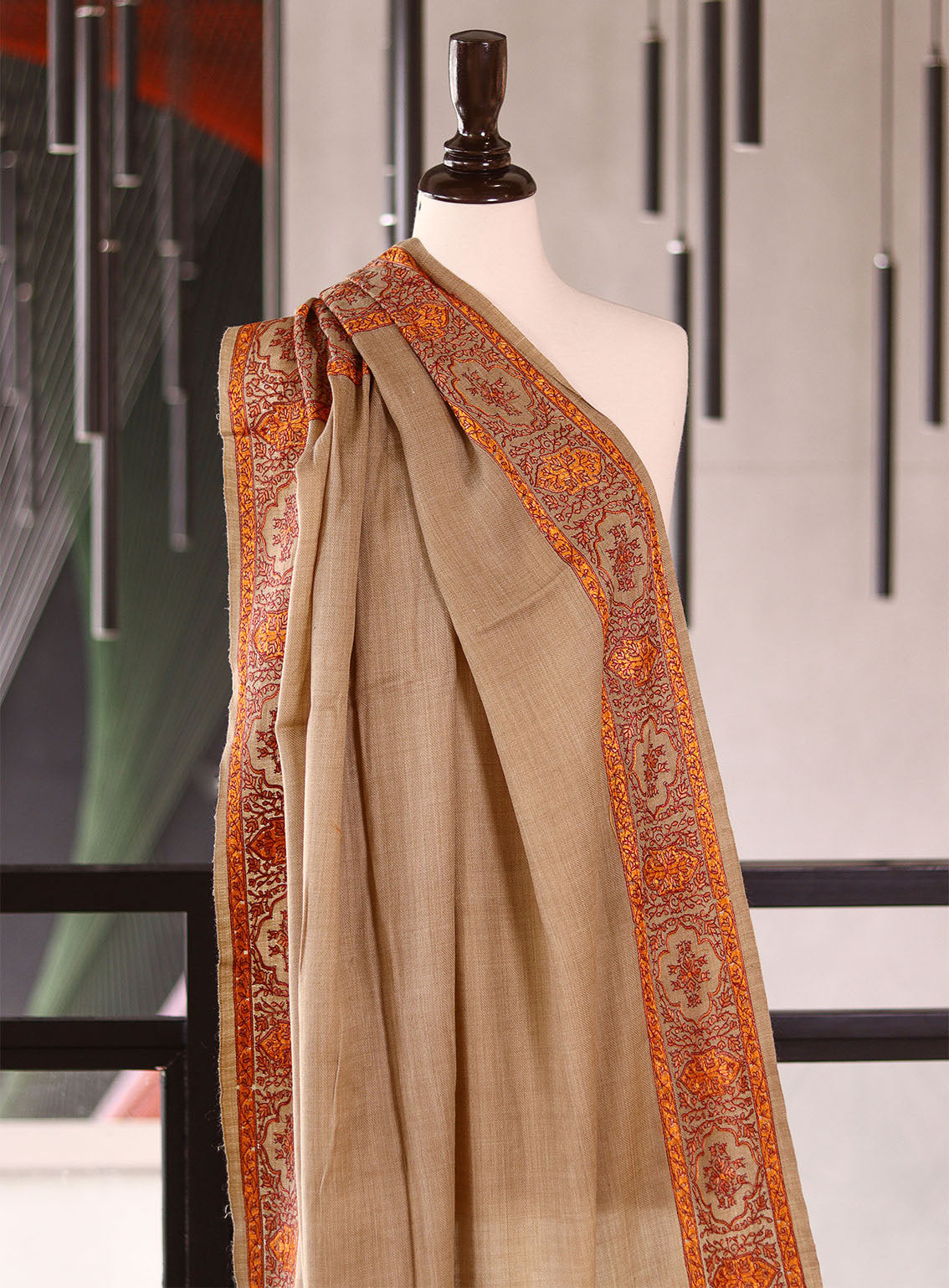 Royal Fashion Embroidered Woolen Shawls - RF25SH I625-4XB01-2 Royal Fashion Embroidered Woolen Shawls - RF25SH I625-4XB01-2