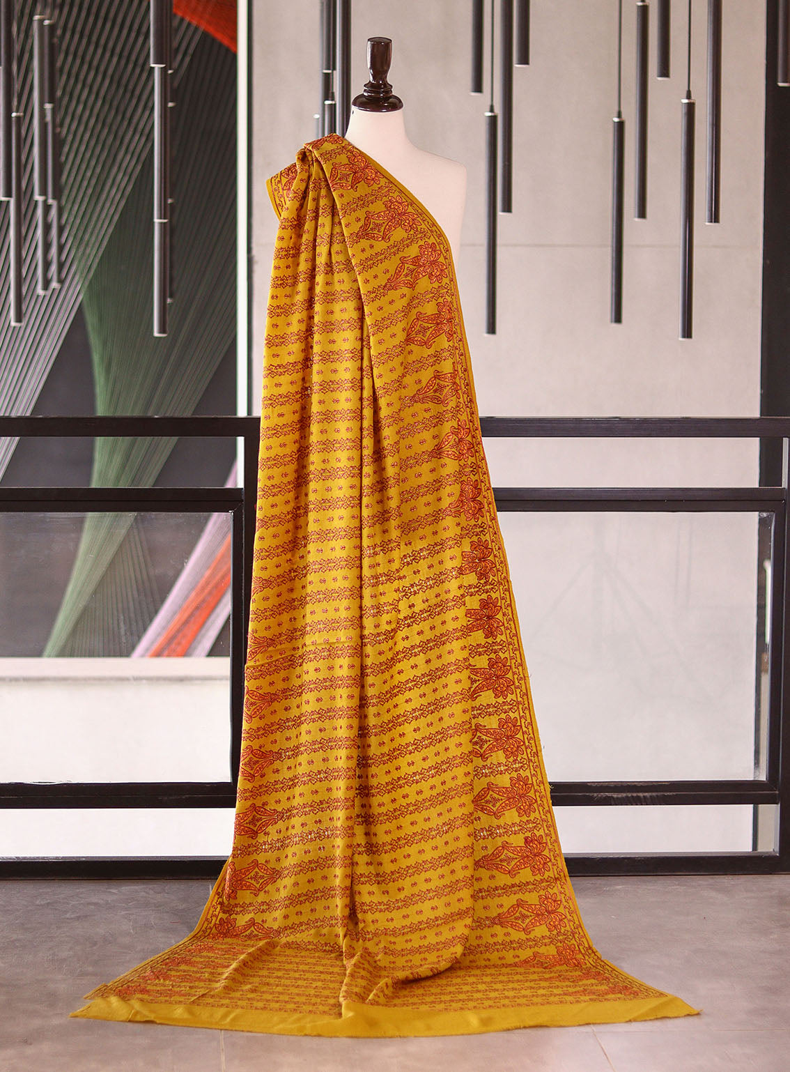 Royal Fashion Embroidered Woolen Shawls - RF25SH I625-XJ02-2 Royal Fashion Embroidered Woolen Shawls - RF25SH I625-XJ02-2