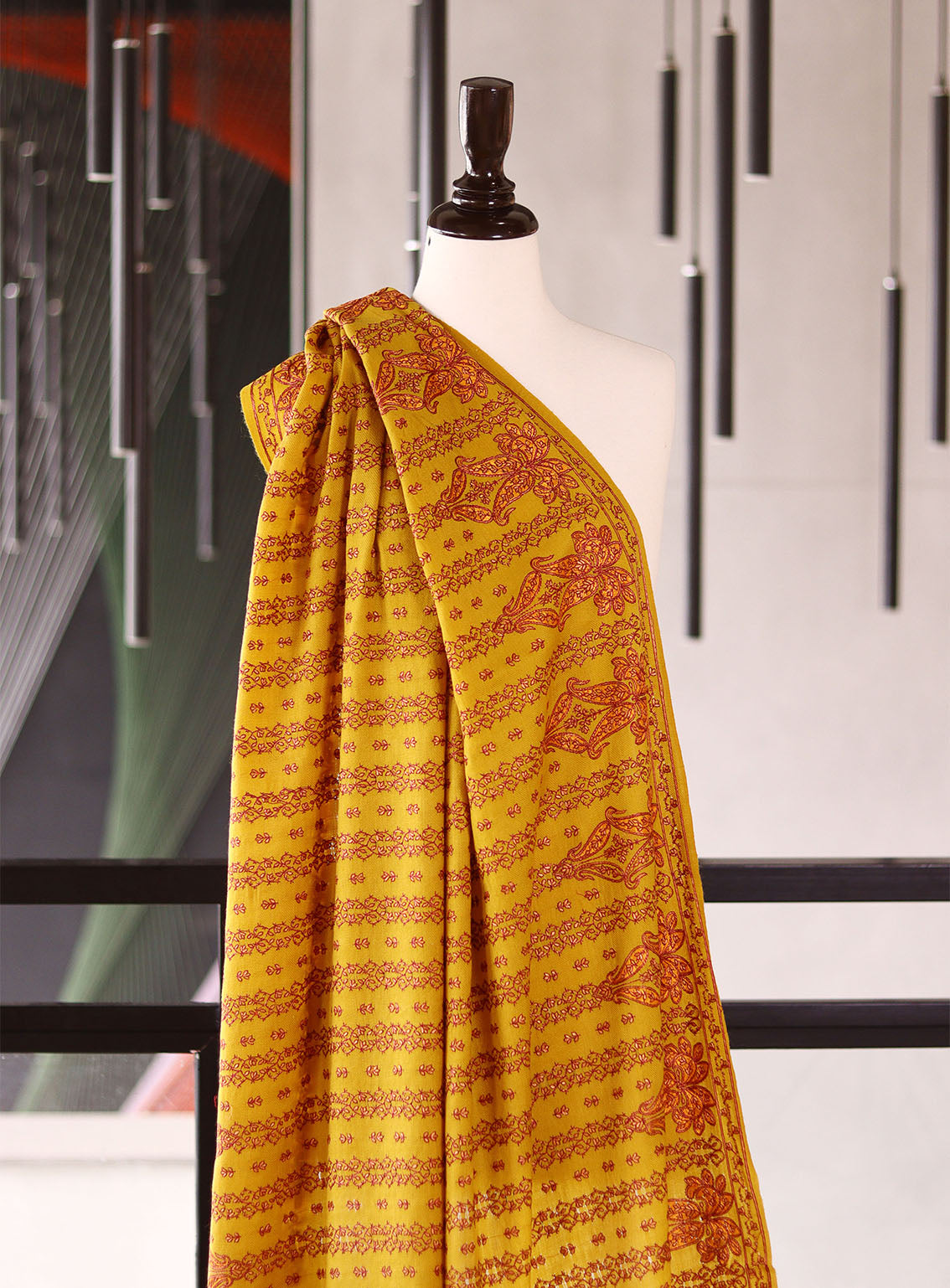 Royal Fashion Embroidered Woolen Shawls - RF25SH I625-XJ02-2 Royal Fashion Embroidered Woolen Shawls - RF25SH I625-XJ02-2