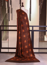 Royal Fashion Embroidered Woolen Shawls - RF25SH I625-XJ03 Brown