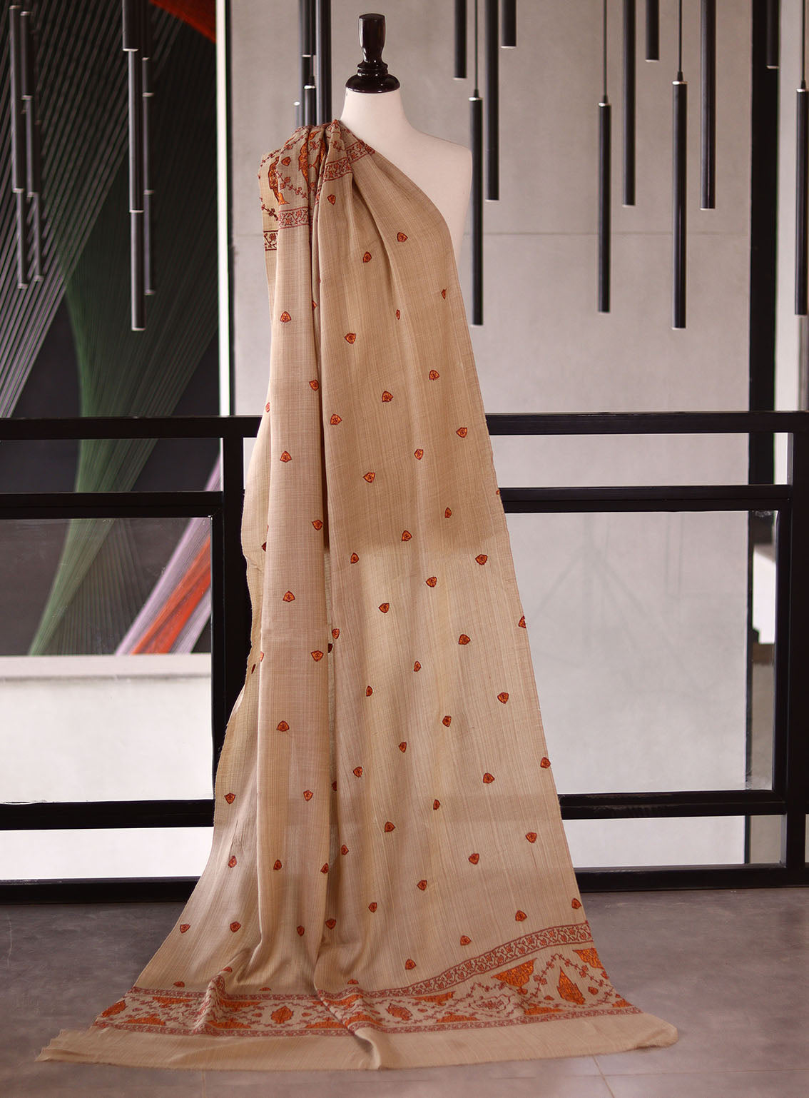 Royal Fashion Embroidered Woolen Shawls - RF25SH I625-XP01-1 Royal Fashion Embroidered Woolen Shawls - RF25SH I625-XP01-1