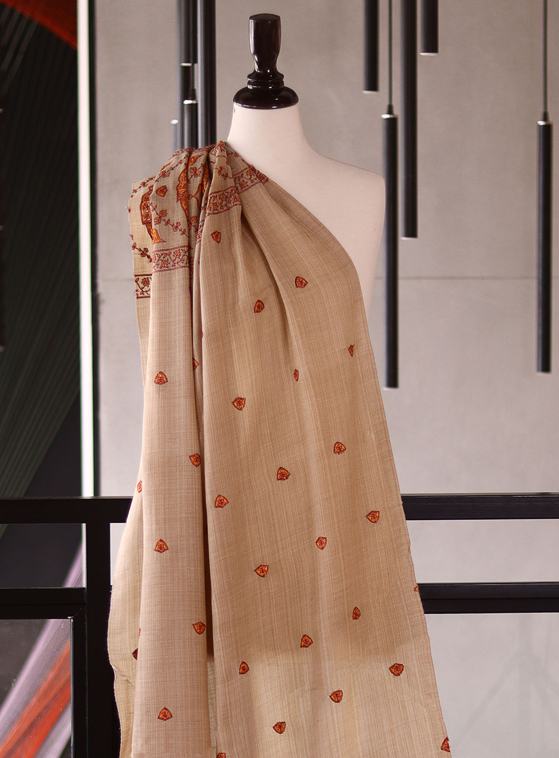 Royal Fashion Embroidered Woolen Shawls - RF25SH I625-XP01-1 Royal Fashion Embroidered Woolen Shawls - RF25SH I625-XP01-1