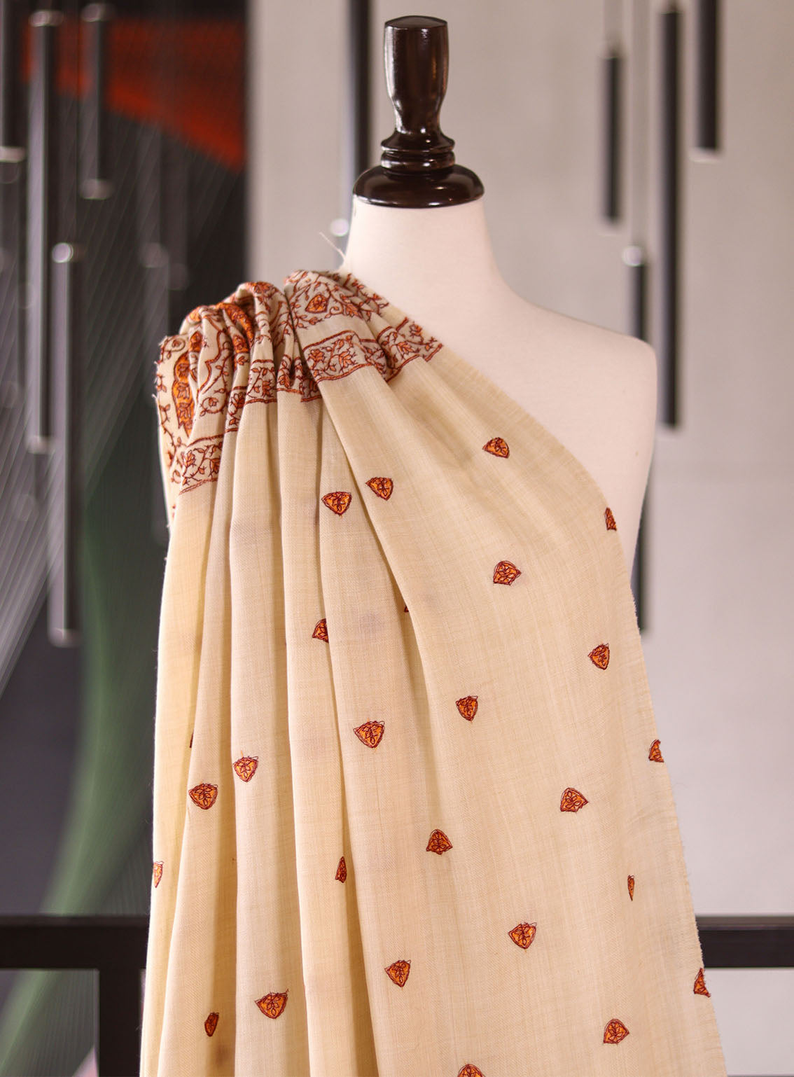 Royal Fashion Embroidered Woolen Shawls - RF25SH I625-XP02-2 Royal Fashion Embroidered Woolen Shawls - RF25SH I625-XP02-2