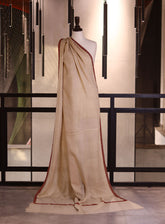 Royal Fashion Embroidered Woolen Shawls - RF25SH W623-BH01 Cream & Red