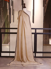 Royal Fashion Embroidered Woolen Shawls - RF25SH W623-BH01 Light Fawn & Black