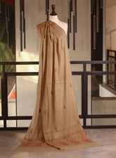 Royal Fashion Embroidered Woolen Shawls - RF25SH W623-P23 Light Beige