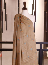 Royal Fashion Embroidered Woolen Shawls - RF25SH W623-P30 Beige