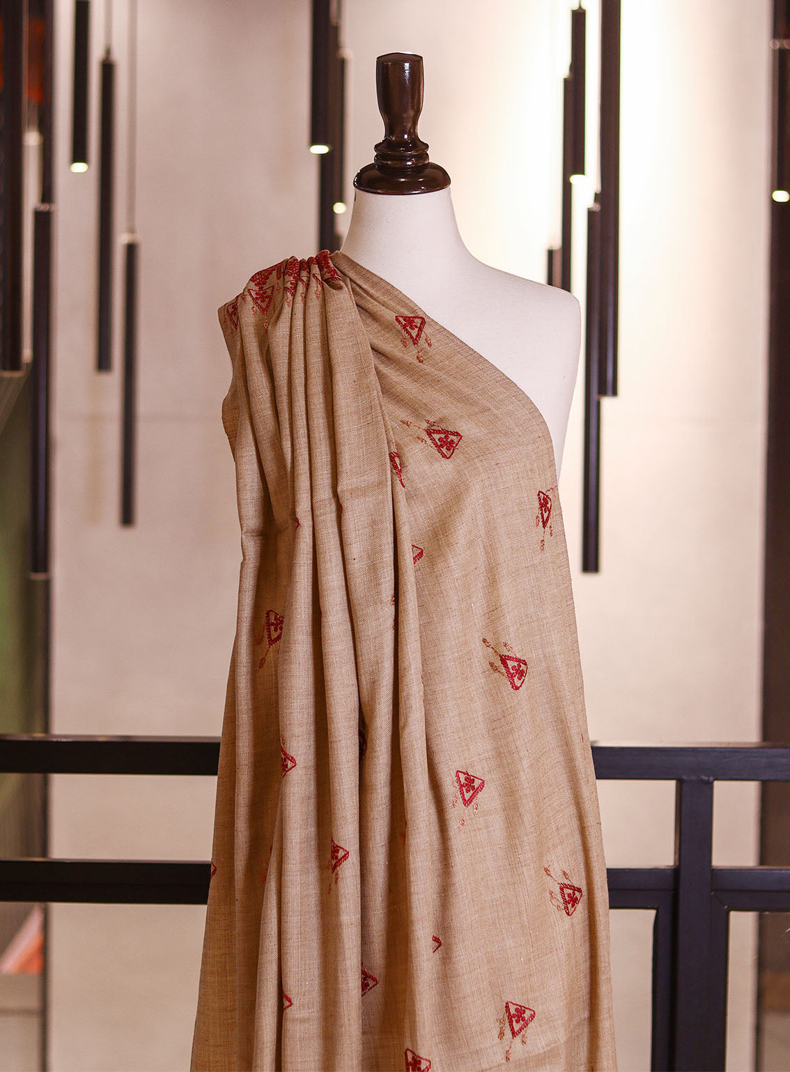 Royal Fashion Embroidered Woolen Shawls - RF25SH W623-P30 Fawn Royal Fashion Embroidered Woolen Shawls - RF25SH W623-P30 Fawn
