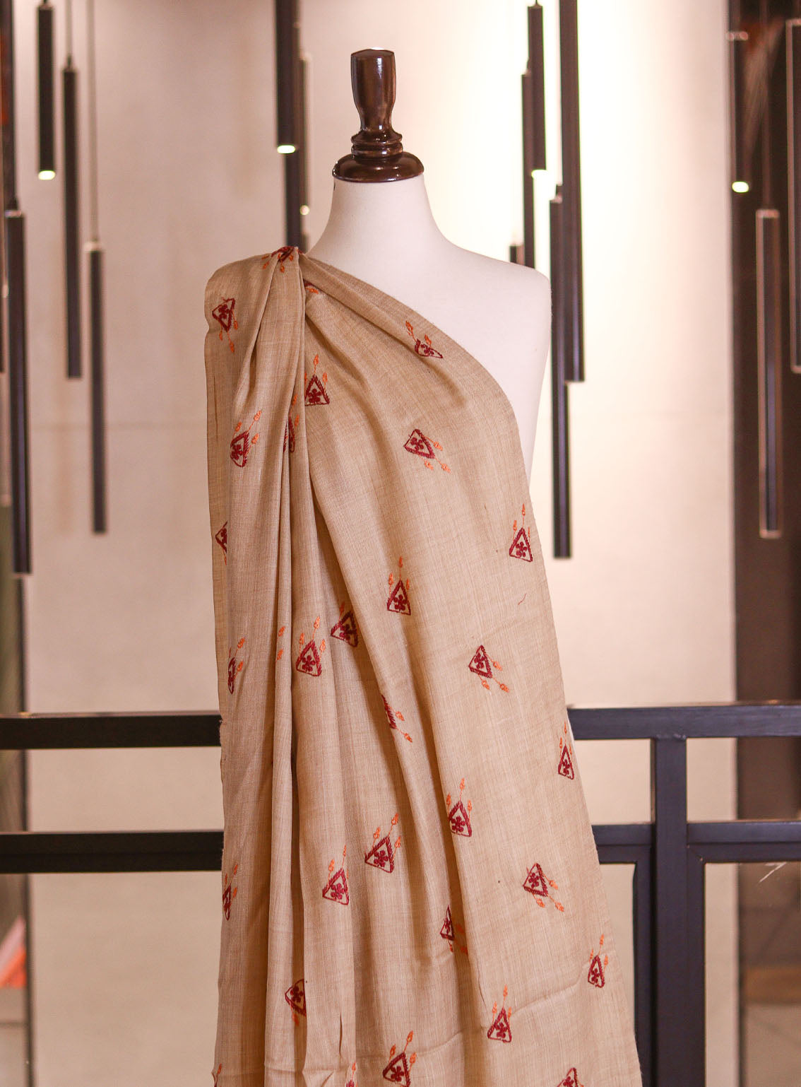 Royal Fashion Embroidered Woolen Shawls - RF25SH W623-P30 Light Fawn Royal Fashion Embroidered Woolen Shawls - RF25SH W623-P30 Light Fawn