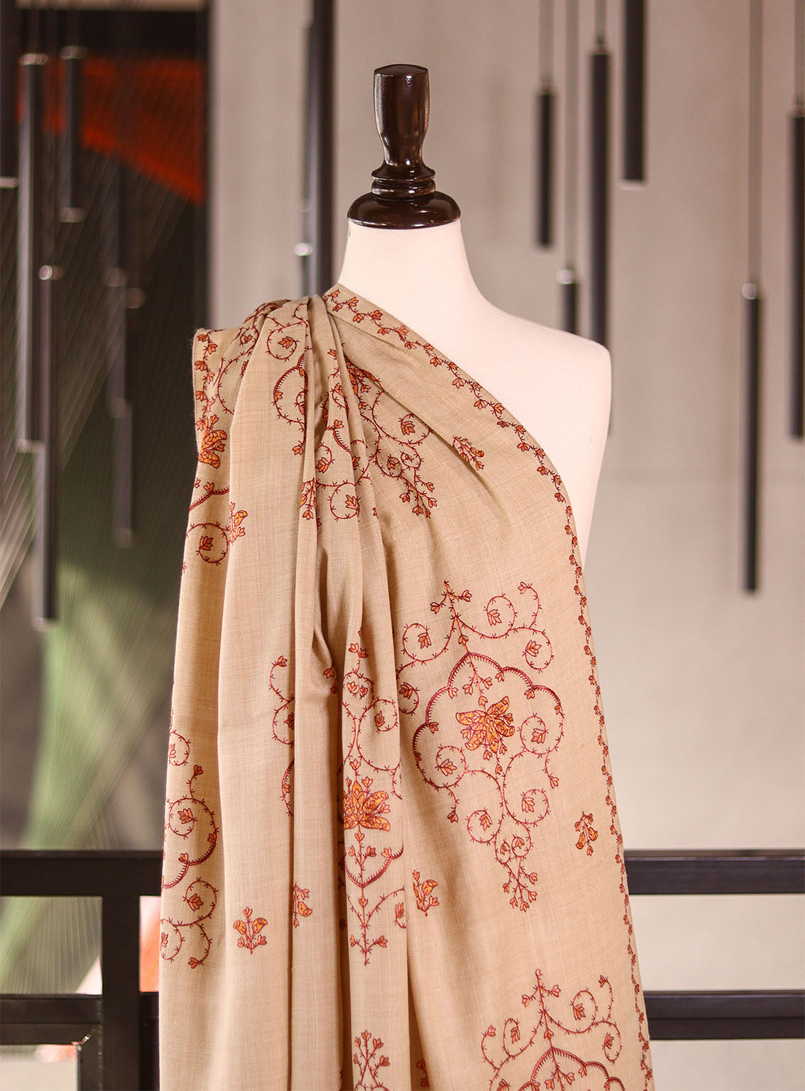 Royal Fashion Embroidered Woolen Shawls - RF25SH W623-XB02-1 Royal Fashion Embroidered Woolen Shawls - RF25SH W623-XB02-1
