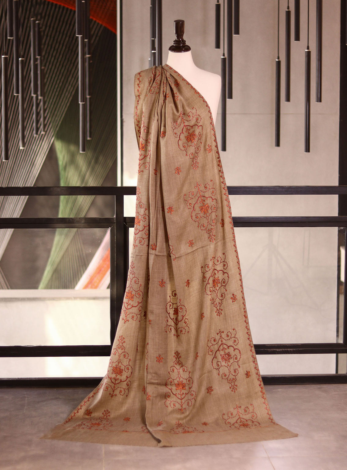 Royal Fashion Embroidered Woolen Shawls - RF25SH W623-XB02-2 Royal Fashion Embroidered Woolen Shawls - RF25SH W623-XB02-2