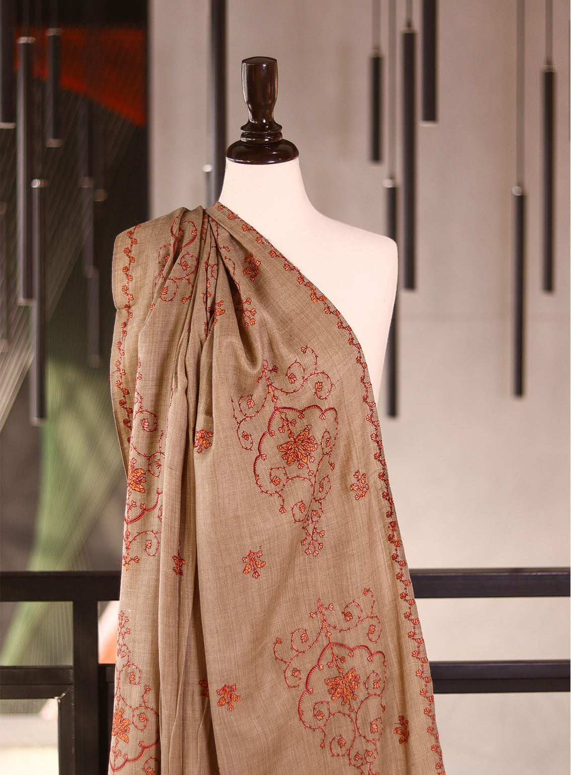 Royal Fashion Embroidered Woolen Shawls - RF25SH W623-XB02-2 Royal Fashion Embroidered Woolen Shawls - RF25SH W623-XB02-2