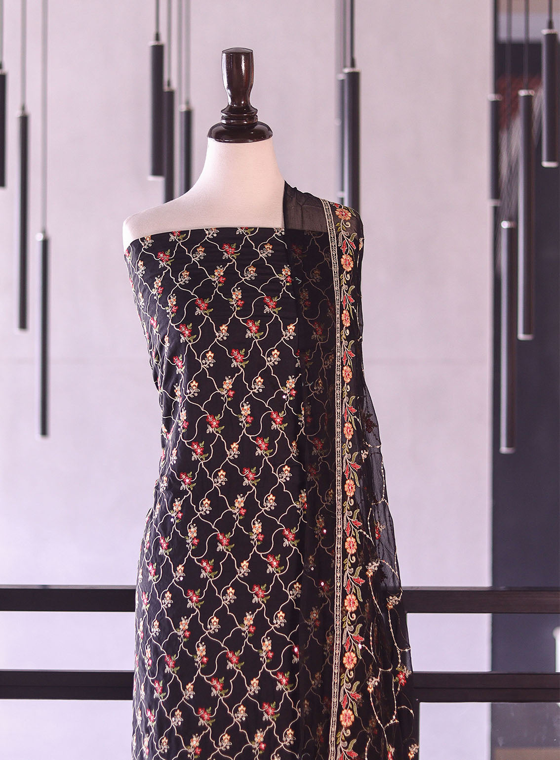 Royal Fashion Exclusive Embroidered Raw Silk Suits Unstitched 3 Piece - RF26EE ET3492 BLACK Royal Fashion Exclusive Embroidered Raw Silk Suits Unstitched 3 Piece - RF26EE ET3492 BLACK