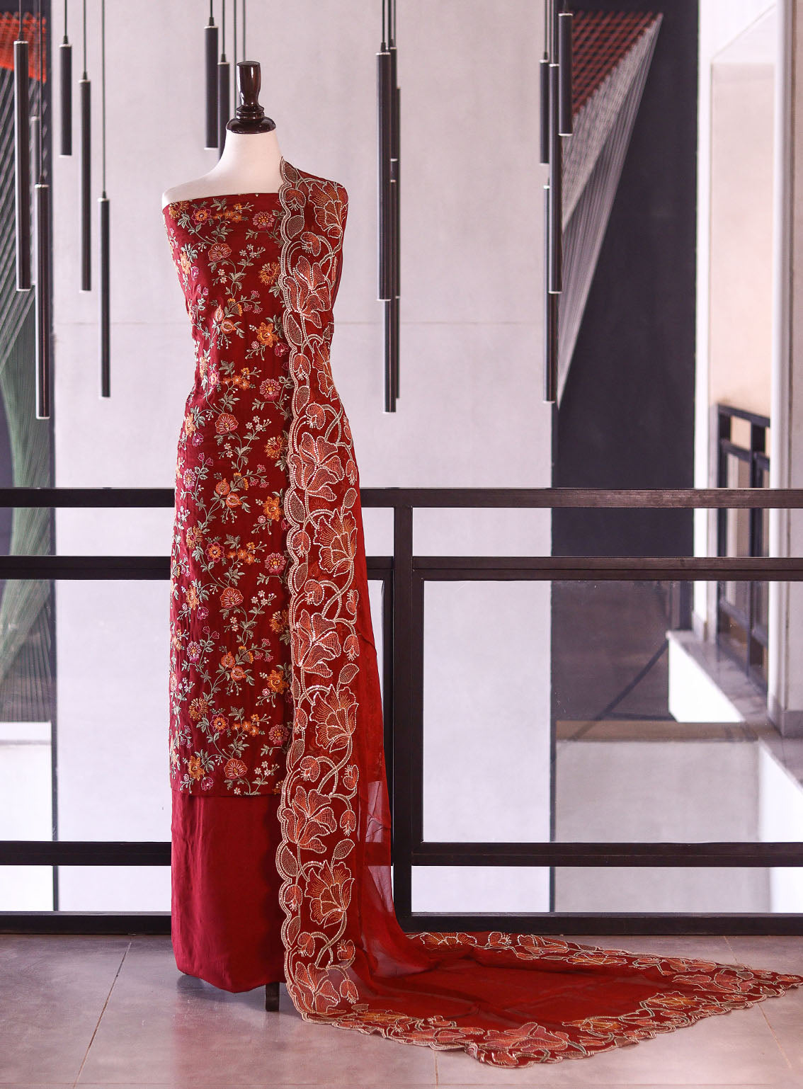 Royal Fashion Exclusive Embroidered Raw Silk Suits Unstitched 3 Piece - RF26EE ET3518 MAROON Royal Fashion Exclusive Embroidered Raw Silk Suits Unstitched 3 Piece - RF26EE ET3518 MAROON
