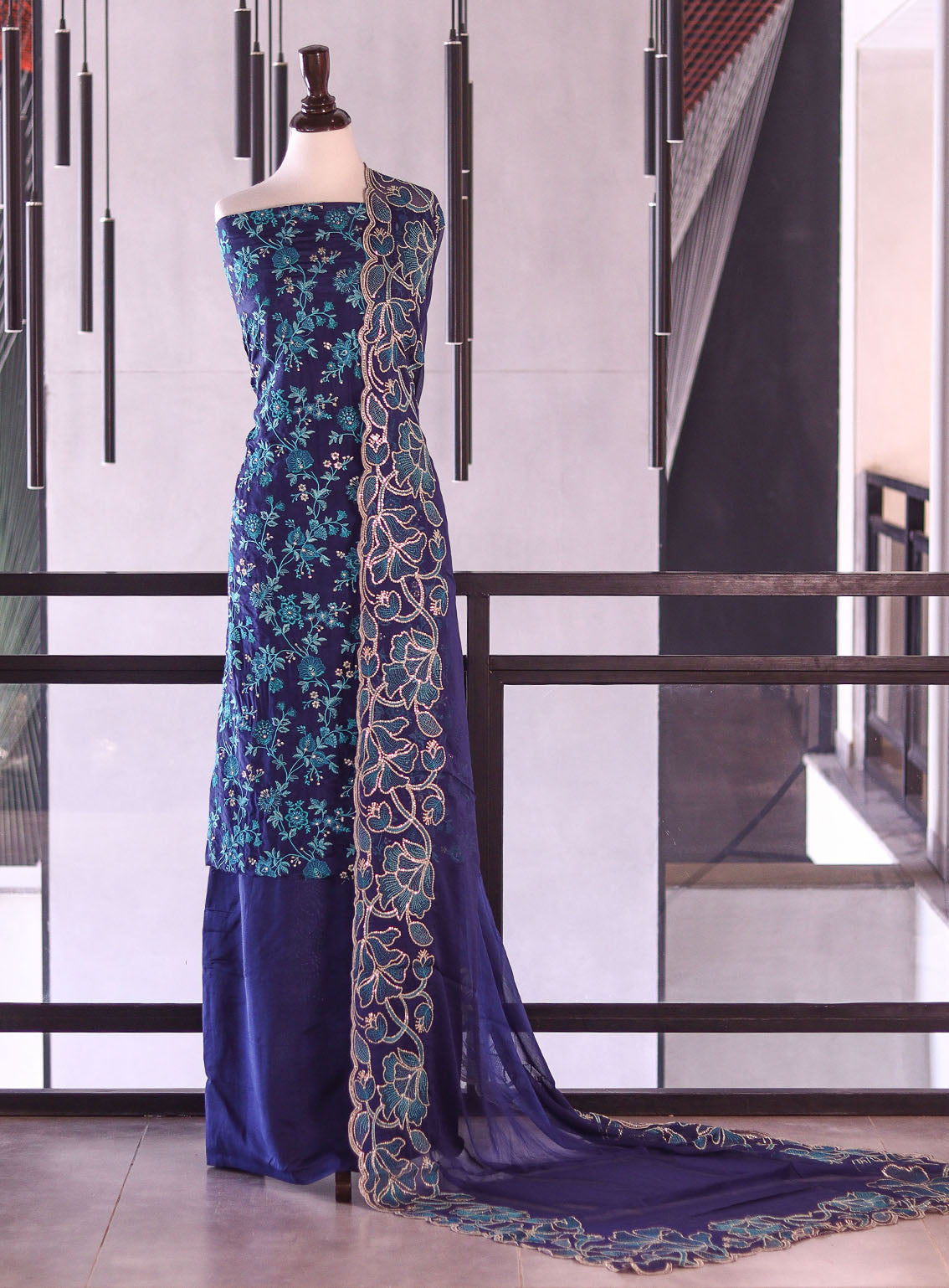 Royal Fashion Exclusive Embroidered Raw Silk Suits Unstitched 3 Piece - RF26EE ET3518 NAVY BLUE Royal Fashion Exclusive Embroidered Raw Silk Suits Unstitched 3 Piece - RF26EE ET3518 NAVY BLUE