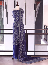 Royal Fashion Exclusive Embroidered Silk Suits Unstitched 3 Piece - RF26EE ET3100 ROYAL BLUE