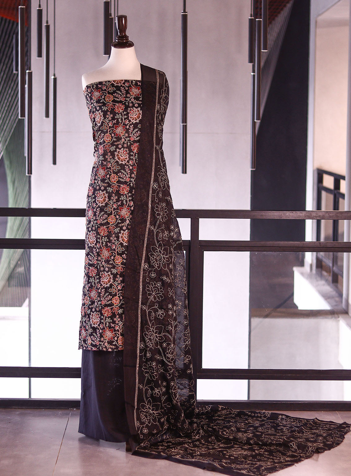 Royal Fashion Exclusive Embroidered Silk Suits Unstitched 3 Piece - RF26EE ET3217 BLACK Royal Fashion Exclusive Embroidered Silk Suits Unstitched 3 Piece - RF26EE ET3217 BLACK