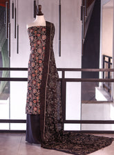 Royal Fashion Exclusive Embroidered Silk Suits Unstitched 3 Piece - RF26EE ET3217 BLACK