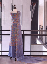 Royal Fashion Exclusive Embroidered Silk Suits Unstitched 3 Piece - RF26EE ET3418 LIGHT BLUE