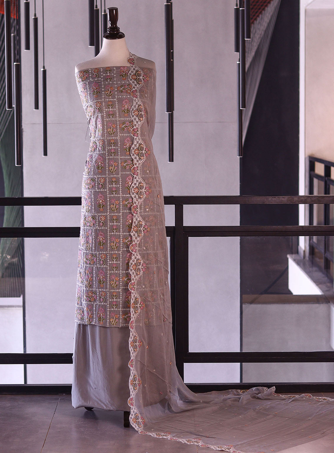 Royal Fashion Exclusive Embroidered Silk Suits Unstitched 3 Piece - RF26EE ET3418 LIGHT GREY Royal Fashion Exclusive Embroidered Silk Suits Unstitched 3 Piece - RF26EE ET3418 LIGHT GREY