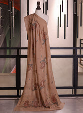 Royal Fashion Exclusive Woolen Shawls - RF24SH A6A22-B12 Light Brown & Green