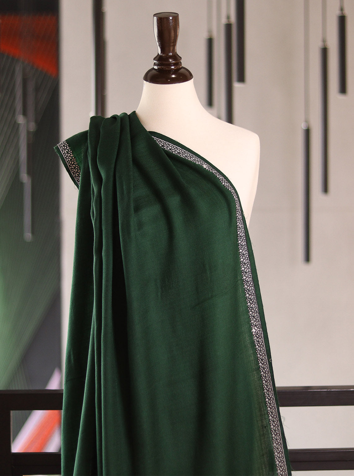 Royal Fashion Exclusive Woolen Shawls - RF24SH I624-WB01 Bottle Green Royal Fashion Exclusive Woolen Shawls - RF24SH I624-WB01 Bottle Green