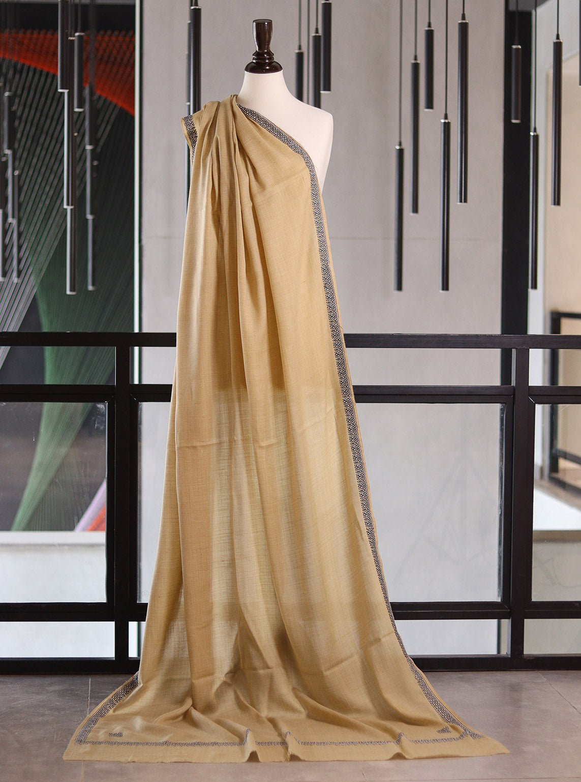 Royal Fashion Exclusive Woolen Shawls - RF24SH I624-WB01 Fawn Royal Fashion Exclusive Woolen Shawls - RF24SH I624-WB01 Fawn