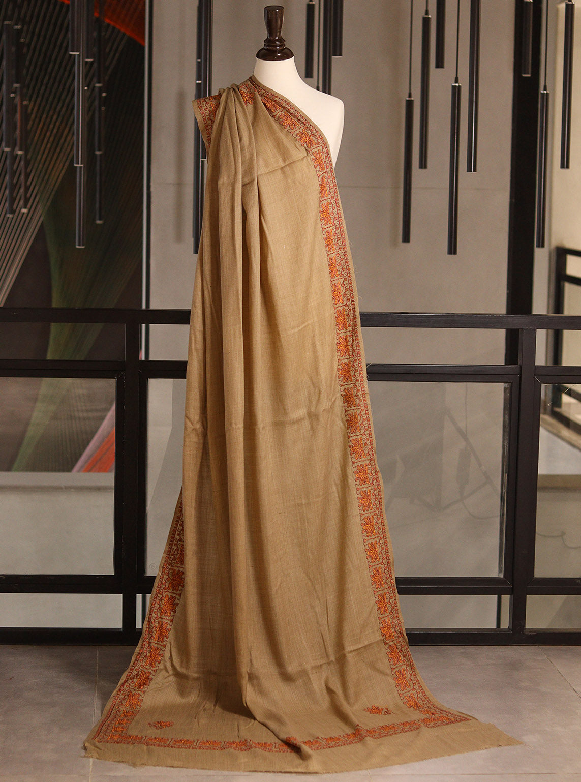 Royal Fashion Exclusive Woolen Shawls - RF24SH W623-B01 Fawn & Orange Royal Fashion Exclusive Woolen Shawls - RF24SH W623-B01 Fawn & Orange