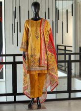 Royal Fashion Printed Lawn Suits Stitched 3 Piece - RF25DPL BS10