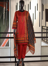Royal Fashion Printed Lawn Suits Stitched 3 Piece - RF25DPL BS11