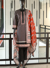 Royal Fashion Printed Lawn Suits Stitched 3 Piece - RF25DPL BS12