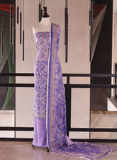 Royal Fashion Embroidered Cambric 3 Piece Unstitched Suit RF26EU D-DE958 Purple